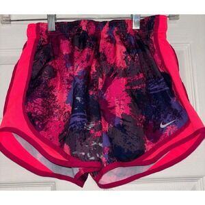 NIKE Dri-Fit Shorts Womens Medium Pink Purple Lined Gym Running Athletic